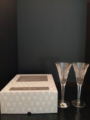 Waterford Crystal Millennium «Universal Wishes» 5 Toasts Flutes Mint In The Box