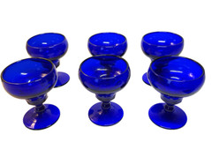 *Vintage Fenton Georgian Cobalt Blue Wine/Water Glasses Set of 6