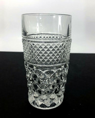 4 Anchor Hocking Wexford Beverage Tumblers 11oz Diamond 5 1/2″ Drinking Glasses