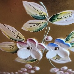 Moser Bohemian Raised Enamel Cranberry & Gold – Brandy Glass