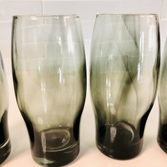 LIBBEY PERCEPTION BLACK/SMOKE SWIRL ICED TEA GLASSES 6-1/2″ – 4 TOTAL