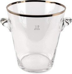 Peugeot Glass Champagne Bucket, Platinum Band Finish