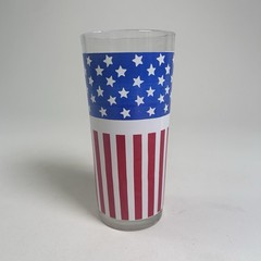 Vintage 1970’s “Stars & Stripes” Patriotic American Flag Pint Glass USA