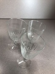 Set of 12 Vintage J.G.Durand France Diamant Blown Crystal Stemware NIB