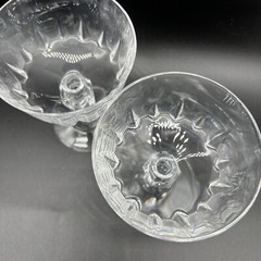 Pair Of Esprit Champagne Tall Sherbet Princess House Crystal Glasses