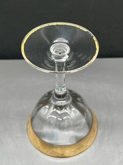 MINTON Gold Optic 4 3/8″ Cocktail Champagne Coupe Glass Tiffin or Glastonbury?
