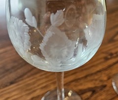 Vintage Crystal Handmade, Etched by Hand in Romania. Lot of 4.
