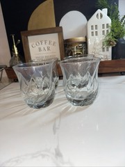Set Of 4 Anchor Hocking Swirl Twist Tulip Glasses