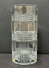 Ralph Lauren Glen Plaid Highball Crystal Glass 6 1/4″
