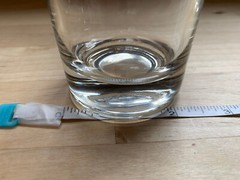 Vintage Silver Rim Clear 5.5″ Tumbler Drinking Glasses – Qty 4