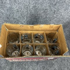 Vintage 1988 Anchor Hocking 8 Pc Welcome Friends 12 Oz Glasses W/Box Country