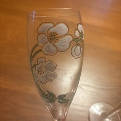 3 Perrier Jouet Belle Epoque Pink Gold Flowers 7.5″ Champagne Flutes XLNT!