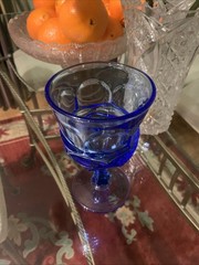 Fostoria ARGUS Blue Goblet (HFM)