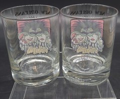 1987 Andrea Mistretta Art New Orleans LA 4¼» MARDI GRAS 12oz ROCKS Whiskey GLASS
