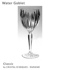 Classic by Cristal D ‘ Arques Durand Paris Crystal Water Goblet 8.5” Replacement