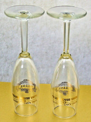 Pair (2) Vintage TOTT’S Fluted Champaign Glasses