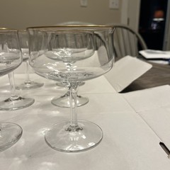 Lenox Desire Gold Rim Champagne Glasses Vintage Set of Six