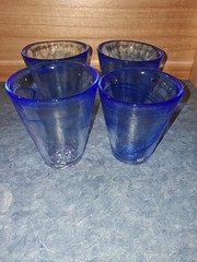Vntg Kosta Boda Blue Swirl-Ulrica Hydman Vallien-8oz Tumblers-Brand New W/Tags!!