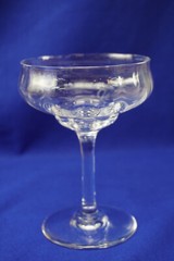 Baccarat Capri Optic (2) Sherbet or Champagne Glasses, 5 1/4″ (B40)