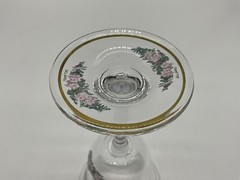 Wine Glasses by Lena Lui Stunning Set of 4 Sparkling Bouquets Hand Painted