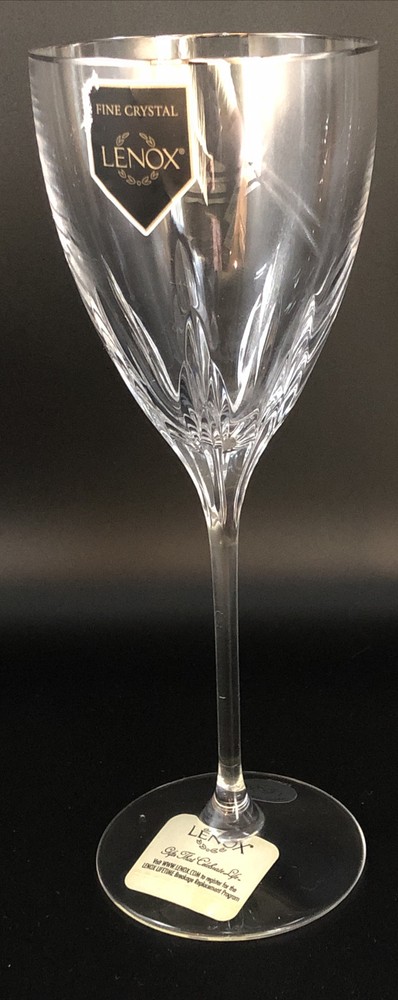 Lenox Firelight Platinum Signature 8 oz Stemmed Wine Goblet Lead Crystal New