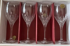 Qty 8 Cristal d’Arques 2.25oz 5” Glasses. Genuine Lead Crystal. New old Stock