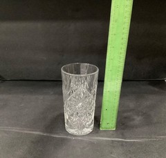 Libbey USA Hobstar Tall Highball Clear Glasses Set of 2 Star of David Cut