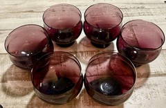 Eva Zeisel Silhouette Old Fashioned Glasses Set 6 AMETHYST MCM Bryce Bros 1952