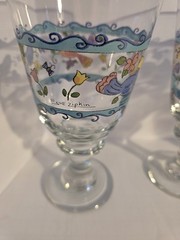 SANGO SWEET SHOPPE Libby Glassware Goblet Sue Zipkin Birds Flowers Set of 3