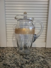 Rare 1930’s Tiffin Franciscan Rambler Rose 24ct Embossed 24k Gold G-009