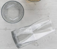 Vintage Set of 4 Crisa Libbey Rhombus Geometric Highball / Tumbler Glasses