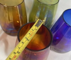 Iridescent Stemless Wine Glasses, Set of 4 | Modern Barware