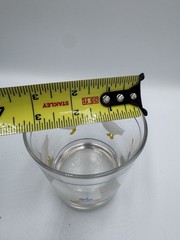 Vintage COUNTRY GOOSE Old Fashioned Glass Tumbler White Blue Bow Cottagecore