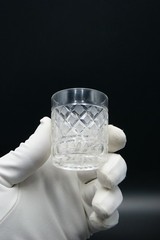 BACCARAT 1830’s LOT OF 3 GOBELET TUMBLER CRYSTAL GLASS LOUVRE MUSEUM PIECE COLL.