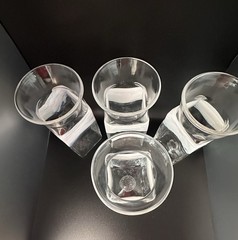 4 William Salas Studio Art Glass Highball Tumblers Signed Hand Blown MCM Bar