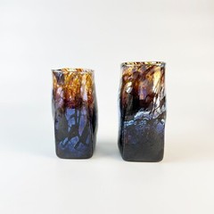 Andy Rock (Plymouth, MN) Artist 2015 Iridescent Hand Blown Drinking Glasses