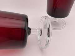 2 Arcoroc Luminarc France Ruby Red Glasses 5″ Wine Cocktail Cordial 8 oz – LR3