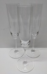 Set of 3 Riedel Crystal Vinum Champagne Flute Glasses 8 7/8″
