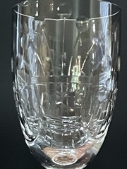 4 Etched Cordial Stemware Wavy Stem Optic Vintage 4 in Tall Footed Gift