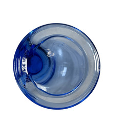 Bormioli Rocco Jerba Dessert Glasses 5.5″ Tall Cobalt Blue Signed Italy Lot of 2