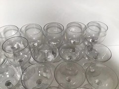 Antique Circa Early Century Designed by Bryce Beautiful Ribbed Coupe Glass 