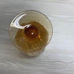 Seneca Driftwood Amber Glass Tumbler, 2 Footed Glasses
