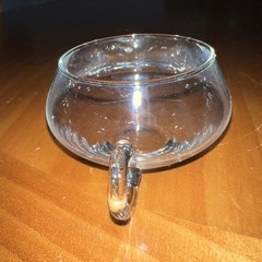 Vintage Riekes Crisa Moderna Clear Glass Punch Cups Hand Blown Beautiful!