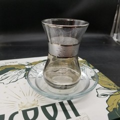 Turkish Tea / Chia Crystal Glasses Branded by Eregil 12pc Set Service for 6