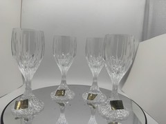 Boxed Set of 4 Mikasa Full Lead Crystal Park Lane Cordial Glasses SN 101/005