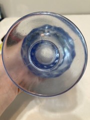 Indiana Light Blue Footed Pedestal Drinking Glass Water Iced Tea Beautiful