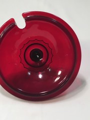Anchor Hocking Covered Marmalade or Jelly Jar – Pineapple Fan – Royal Ruby Lid