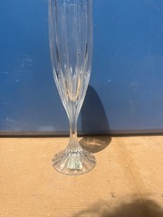 Vintage Mikasa PARK LANE Crystal Stemmed Champagne Flutes Toasting Glass Set 4