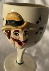VTG McCoy Reiner 3D Art Goblet/Wine Glass 6” Tall Gloss Finish