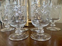 Rock Sharpe Sutton Vtg Cut Glass Water Goblets/Wine Iced Tea Glasses Your Choice